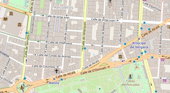 Luxushotel auf Karte