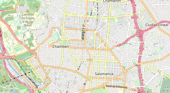 Luxushotel auf Karte