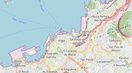 Luxushotel auf Karte