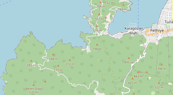 Luxushotel auf Karte