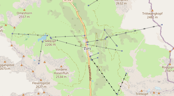 Luxushotel auf Karte