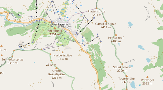 Luxushotel auf Karte