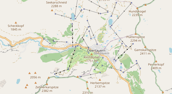 Luxushotel auf Karte