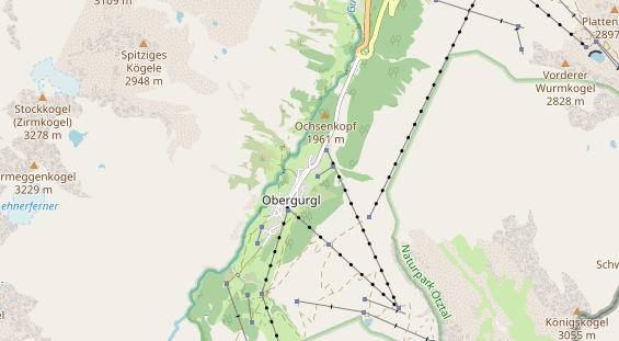 Luxushotel auf Karte