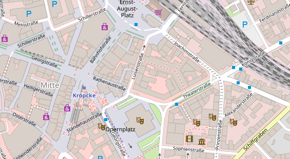 Luxushotel auf Karte