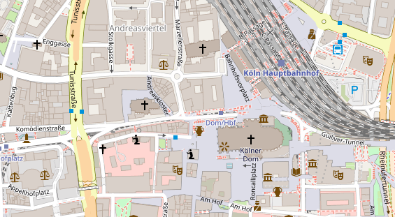 Luxushotel auf Karte