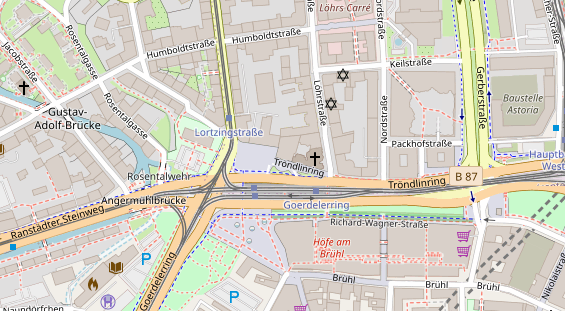 Luxushotel auf Karte