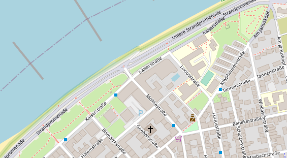 Luxushotel auf Karte