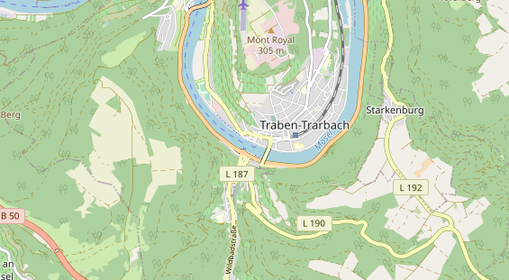 Luxushotel auf Karte