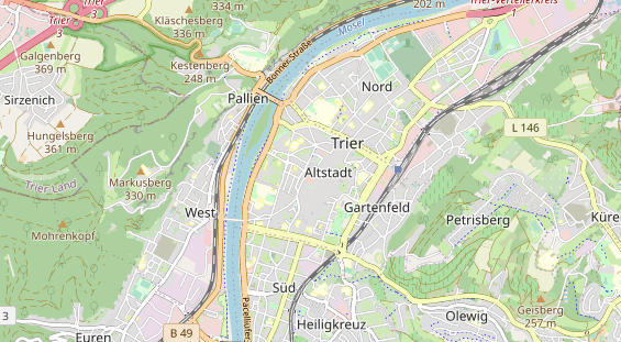 Luxushotel auf Karte