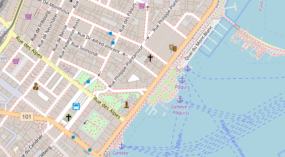 Luxushotel auf Karte