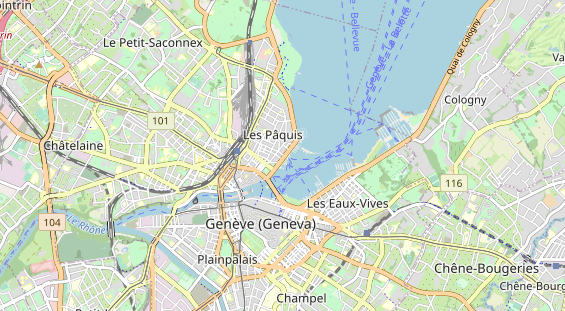 Luxushotel auf Karte