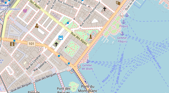 Luxushotel auf Karte