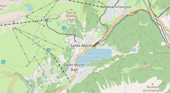 Luxushotel auf Karte