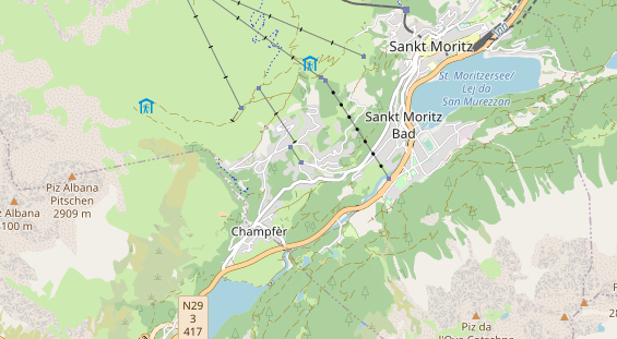 Luxushotel auf Karte