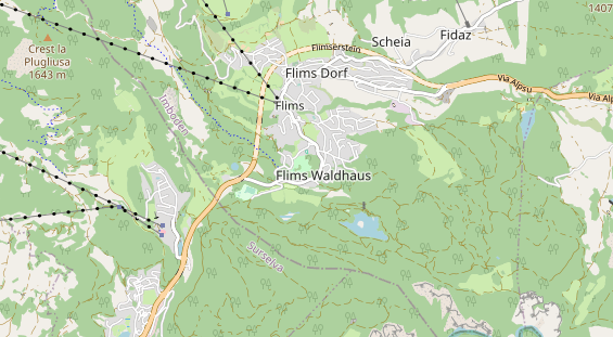 Luxushotel auf Karte