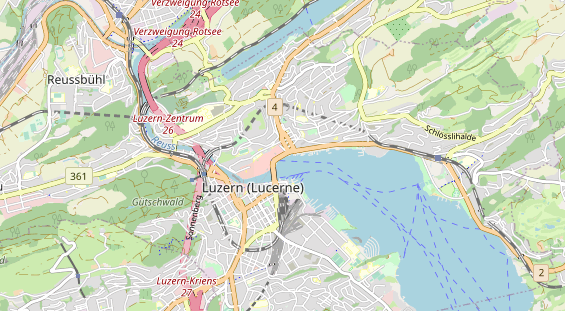 Luxushotel auf Karte