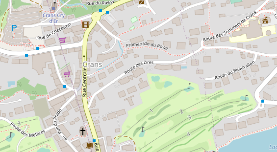 Luxushotel auf Karte