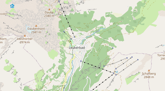 Luxushotel auf Karte