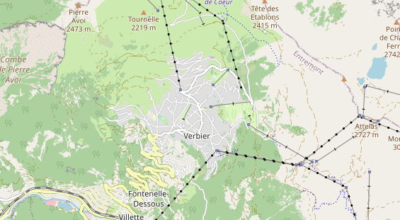 Luxushotel auf Karte