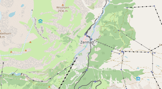 Luxushotel auf Karte