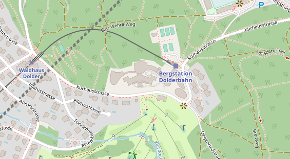 Luxushotel auf Karte