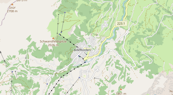 Luxushotel auf Karte