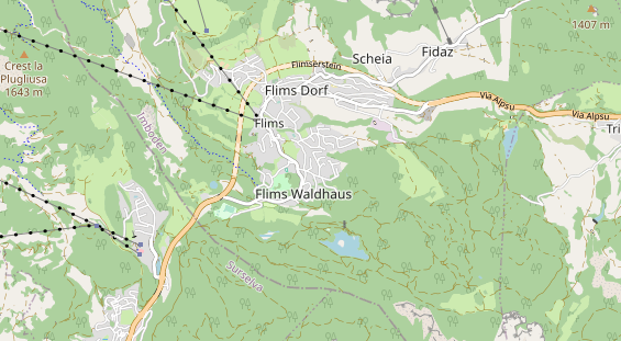 Luxushotel auf Karte