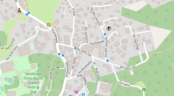 Luxushotel auf Satellitenbild