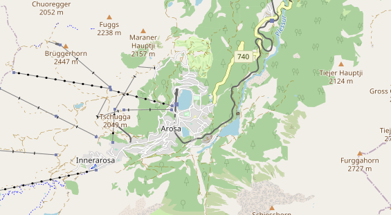 Luxushotel auf Karte