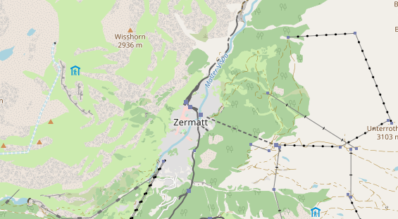 Luxushotel auf Karte