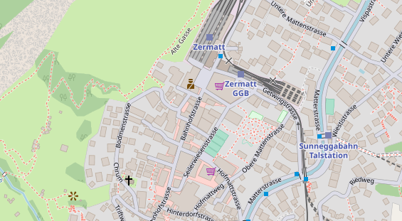 Luxushotel auf Satellitenbild