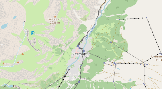 Luxushotel auf Karte