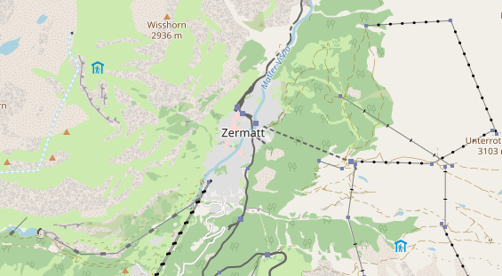 Luxushotel auf Karte