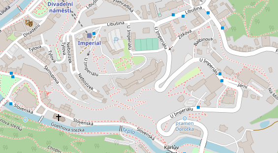 Luxushotel auf Karte