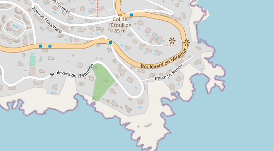 Luxushotel auf Karte