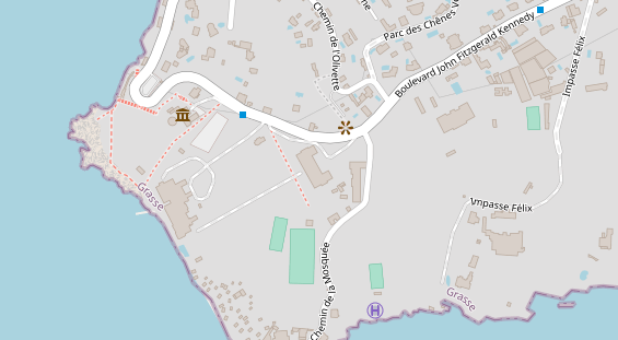 Luxushotel auf Karte