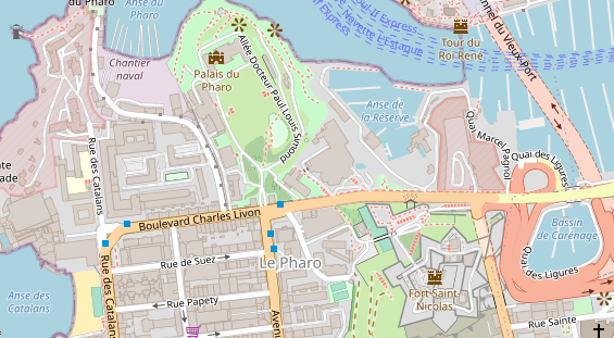 Luxushotel auf Karte