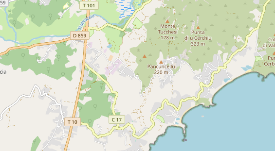 Luxushotel auf Karte