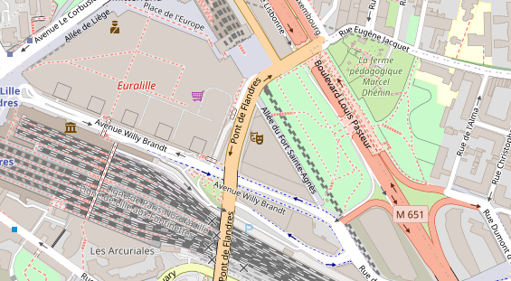 Luxushotel auf Karte