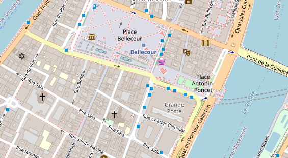 Luxushotel auf Satellitenbild