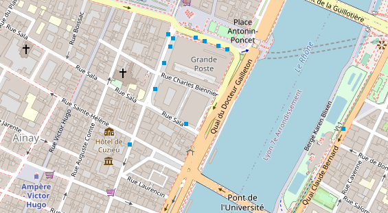 Luxushotel auf Satellitenbild