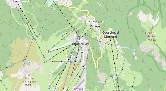 Luxushotel auf Karte