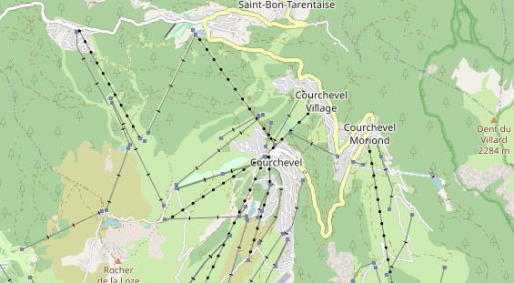 Luxushotel auf Karte