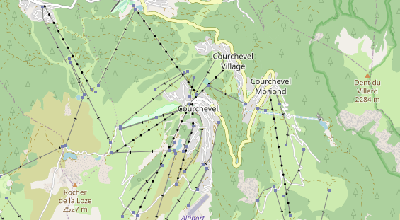 Luxushotel auf Karte