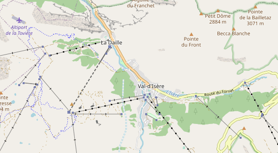 Luxushotel auf Karte