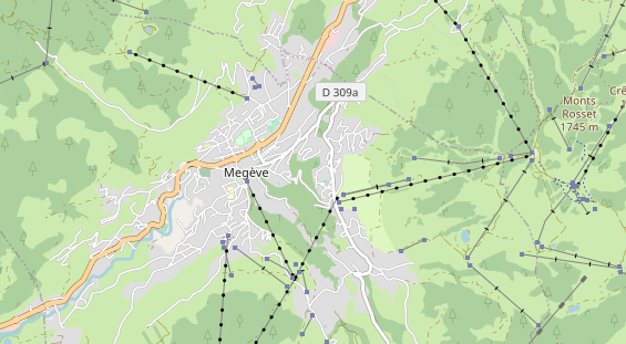 Luxushotel auf Karte