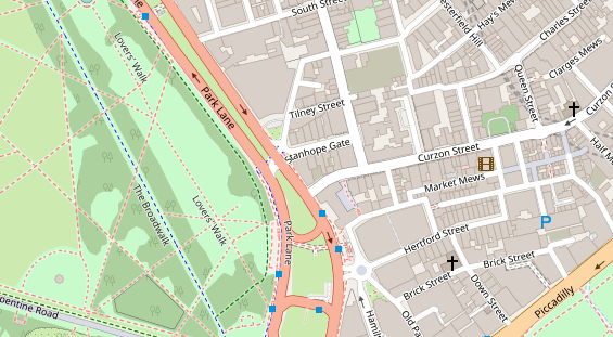 Luxushotel auf Satellitenbild