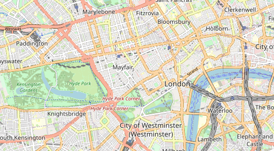 Luxushotel auf Karte