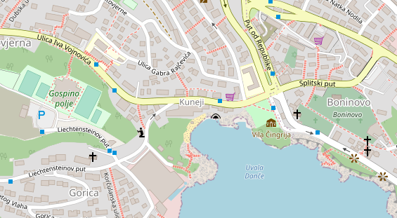 Luxushotel auf Satellitenbild